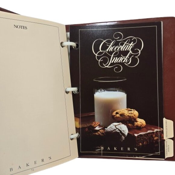 Vintage 1980s Bakers Chocolate Celebration Cookbook Binder General Foods Ontario - Picture 12 of 16